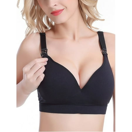 

Fymall Sexy 3/4 Cup Cotton Wire Sleep Nursing Feeding Pregnant Breastfeeding Bra