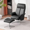 thumbnail image 5 of MCombo Recliner with Ottoman, Adult Faux Leather Living Room Chair with Adjustable Backrest and Ottoman, 5 of 9