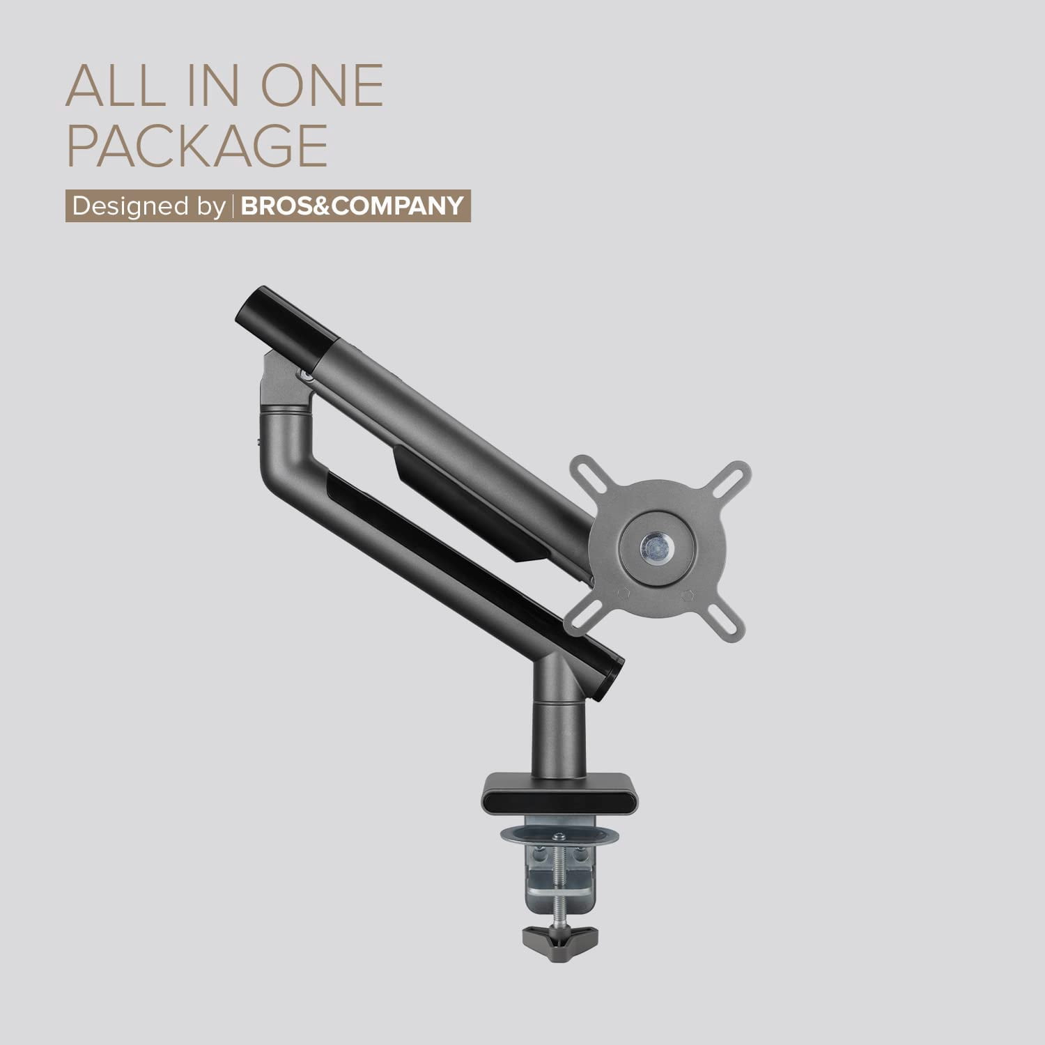 Dual Monitor Arm Stand for Two Screens - Full Motion Gas Spring Mount with  Management