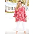 thumbnail image 6 of Catherines Women's Plus Size Petite Embroidered Gauze Tunic, 6 of 6