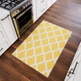thumbnail image 4 of Ottomanson Trellis Area Rug 3'3" x 5' - Non Slip Low Pile Carpet, Yellow, 4 of 11