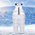 thumbnail image 7 of ZCFZJW Toddler Girl Snowsuit Two Piece Kids Solid Color Thickening Down Jacket Winter Hooded Warm Fuzzy Coat +Long Snow Bib Pants Kids Windproof Skiing Suit White 1 Years, 7 of 7