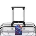 thumbnail image 3 of Rocae Starry Sky Turtle for Leather Luggage Baggage Tags ID Label Privacy Cover ID Label with Stainless Steel Loop and Address Card, 3 of 5