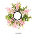 thumbnail image 3 of Toimothcn Candle Rings Mini Candle Wreaths Center Candle Ring Leaves Greenery Garland Farmhouse Wreath Small Boho Wreath Pillar Candle Holder Decoration, 3 of 4