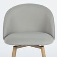 thumbnail image 2 of Homycasa 26" Swivel Fabric Upholstered Counter Stool in Gray (Set of 2), 2 of 6