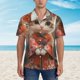 thumbnail image 2 of Fotbe Adorable Kitten In Kimono Camisa Hawaiana para Hombre Unisex – Camisa Casual de Verano con Botones de Manga Corta de Algodón y Lino,Large, 2 of 7