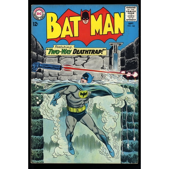 Batman #166 VF- 7.5 1st Print Two Way Deathtrap! Giella Cover Art! Comic Book