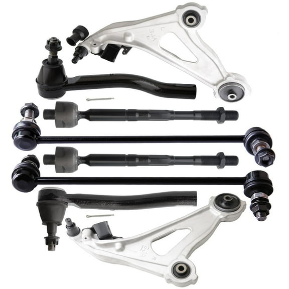 SCITOO 8pcs Front Suspension Kit Lower Control Arm with Ball Joint fit 2013-2020 for Nissan Pathfinder 2014-2022 for INFINITI QX60 2013 for INFINITI JX35 Outer Inner Tie Rod End Sway Bar Link