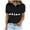 #333-Black, variant on Womens Easter Print T-Shirt, Short Sleeve Round Neck Blouse with Floral Prints, Soft Casual Top for Spring Festival and Daily Wear