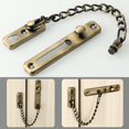 thumbnail image 3 of Cadena de seguridad para puerta, limitador de puerta estrecho, cerradura antirrobo con resorte y tornillos para puerta interior de casa, acabado en bronce antiguo de acero inoxidable,, 3 of 5