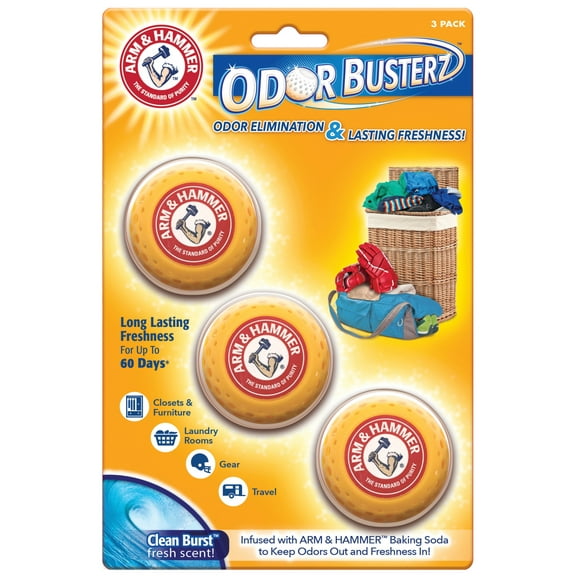 Arm & Hammer 3 Pack Deodorizer Odor Busterz, Clean Burst Scent
