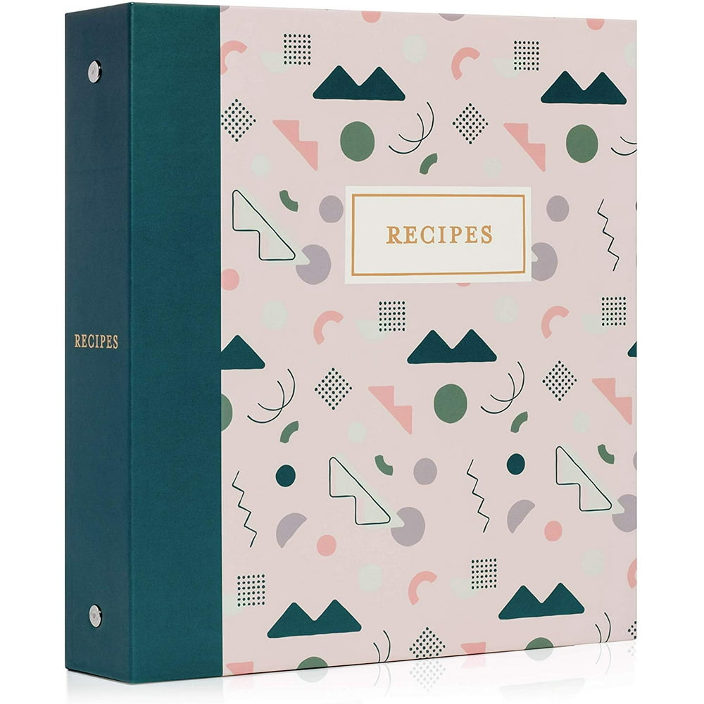 Jot & Mark Recipe Organizer 3 Ring Binder Set (Terra Pink) 50 Recipe