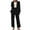 Black, variant on qolati Blazer Sets for Women 2 Piece Business Casual Outfits 2024 Dressy Casual Opend Front Long Sleeve Blazer and Pants Work Office Suit Set