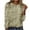 Khaki, variant on ICHUANYI Womens Fashion Casual Long Sleeve Shirt Floral Printed Round Neck Loose T-shirt Tops Fall Winter Outwear