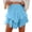 Light Blue, variant on Womens Flowy Ruffled Tiered Pleated Mini Skirts Summer Boho High Waisted Tennis Golf Skirt Comfy Athletic Clothes