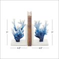 thumbnail image 4 of DecMode 4" Ombre Coral Blue Metal Bookends (Set of 2), 4 of 10