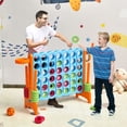 thumbnail image 2 of Set Conecta 4 Gigante Costway para Niños y Adultos Juego de Exterior con Canasta y Juego de Lanzamiento de Anillos 42 Piezas Naranja, 2 of 10