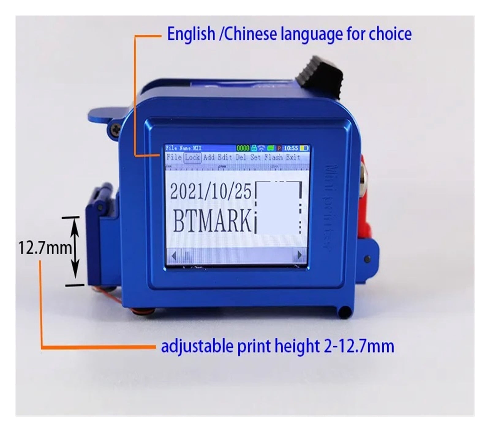 Mini Handheld Color Inkjet Printer Customized QR Code Intelligent Inkjet Printer Plastic Glasses ,Crisp, Vibrant Prints
