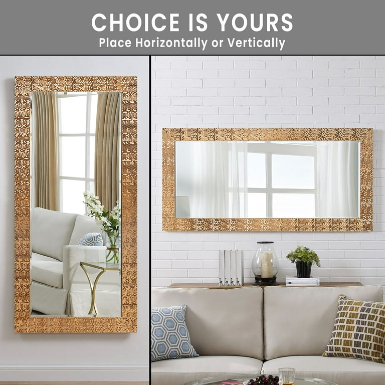 Tall Oversized Full Length Mirror - Color: Copper (Mosaic