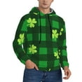 thumbnail image 2 of Pofeuu Happy St. Patrick's Day5 Print Mens Casual Hooded Collar Drawstring Hoodies Pullover Sweatshirts Casual Long Sleeve Shirts-3X-Large, 2 of 7