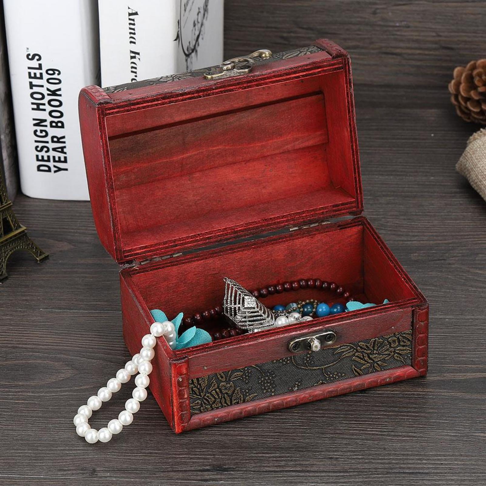 Keenso Handmade Jewelry Box Wooden Jewelry Box Wooden Box Beautiful Decoration For Desk And Office Table Storing Earphone Wire Walmart Canada