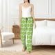 thumbnail image 4 of Balery Green Lemon Slices Pantalones de pijama para mujer, pijamas ultraligeros, pantalones de estar por casa-Large, 4 of 6