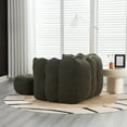 thumbnail image 5 of Soft Bean Bag Chair with High Resilient Foam(Chips)for living room and bedroom,Comfortable Square Lazy Sofa with Footstool, Cover for Adults to Gaming, Reading, and Watching TV, 5 of 20