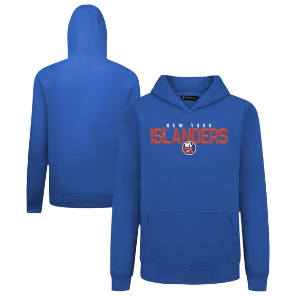 Youth Levelwear Royal New York Islanders Podium Carve Pullover Hoodie