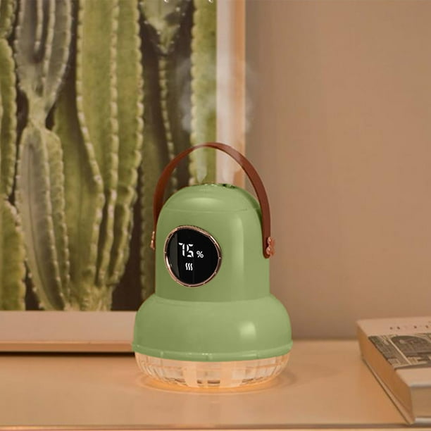 Humidificador de vapor frío con luz nocturna, minihumidificador portátil con pantalla LED, silencioso, inalámbrico, con tres modos de pulverización para dormitorios de bebés y niños. Humidificadores p