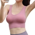 thumbnail image 2 of Sujetador deportivo para mujer, a prueba de golpes, hermoso botón trasero, hueco, espalda cruzada, acolchado, sujetador de yoga, gimnasio, sujetador de entrenamiento, tops cortos, 2 of 8