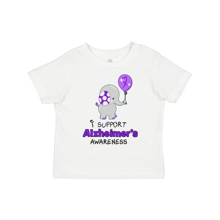 

Inktastic I Support Alzheimer s Awareness Elephant with Purple Balloon Gift Toddler Boy or Toddler Girl T-Shirt