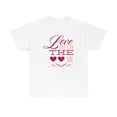 thumbnail image 2 of Love Is In The Air Valentine's Day Casual Fashion Unisex Heavy Cotton Tee, 2 of 9