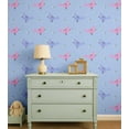 thumbnail image 2 of S4Sassy Cartoon Bird Wallpaper- Blue Wall Covering, 25" X 120" Self-Adhesive Plain Vinyl Wallpaper, Wallwrap, Easy Diy Wall Covering For Kids Bedroom, Kids Room Decor, Playroom, 2 of 9