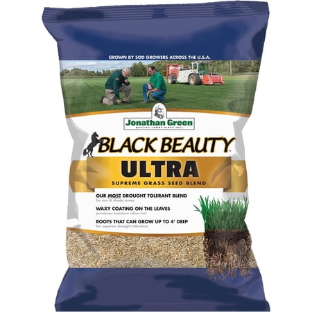 Jonathan Green Black Beauty Ultra Grass Seed Mix - Drought Tolerant Partial Shade - 3 Pack 25 lb