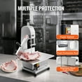 thumbnail image 5 of KFFKFF Industrial Electric Meat Band Cutter, 1800W Stainless Steel Tabletop Bone Slicing Equipment, Workspace 15" x 19.1", Maximum Slice Thickness 7.09 Inch, Frozen Meat Slicing Tool with 5 Blades, 5 of 9