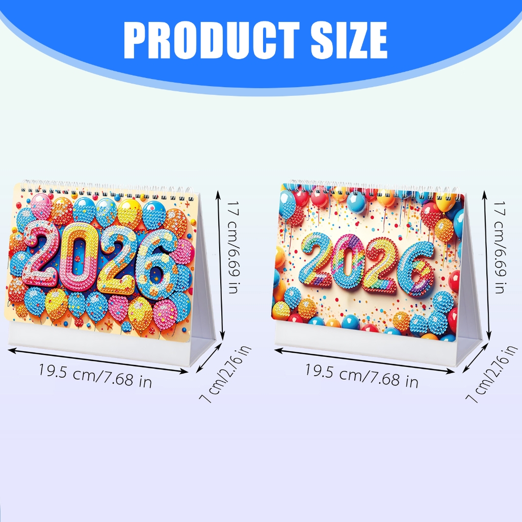 Glittering 2026 Calendar Friendly Craft Modern Home Office Decoration Organizer