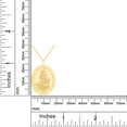 thumbnail image 6 of AFFY July Birth Month Larkspur Flower Oval Frame Disk Pendant Necklace In 14K Yellow Gold Plated 925 Sterling Silver for Womens 18" Chain, 6 of 7