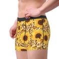 thumbnail image 3 of Bingfone Abstract Leopard Print Sunflower Men's Underwear - Casual Stretch Boxer Briefs-Medium, 3 of 7