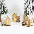 thumbnail image 2 of JINSIJU Christmas Wooden House Lighting Village Scene Winter Decoration, 2 of 3
