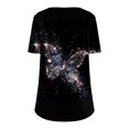 thumbnail image 3 of Summer Tops T-Shirts for Women Loose Casual Short Sleeve Tee Tops Dressy Casual Blouses Pleated Front Scoop Neck Tshirts Daily Office Work Shirt for Women, 3 of 6