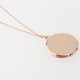 thumbnail image 4 of Elegante collar redondo con colgante para hombre y mujer: joyería de recuerdo conmemorativo Oro rosa, 4 of 9