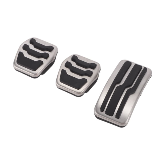 Unique Bargains 3 Pcs Manual Foot Pedal Pads Foot Accelerator Pedal Covers for Ford Focus MK2 2004-2011 Stainless Steel Silver Tone