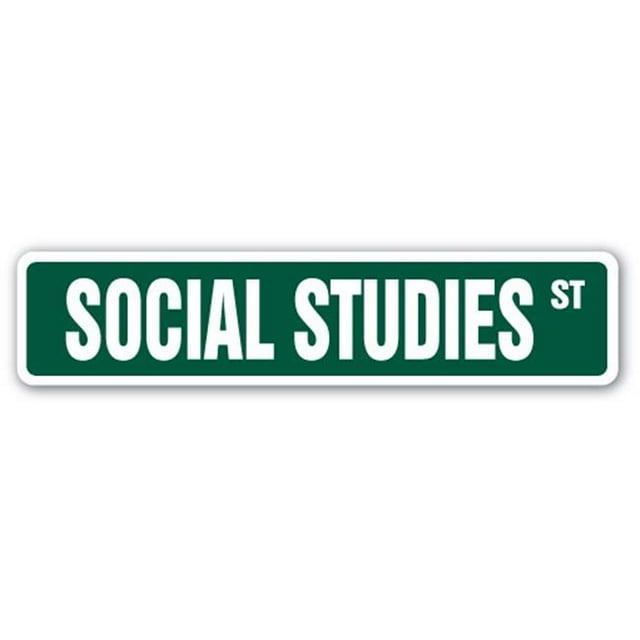 SignMission SS-730-SOCIAL STUDIES Panneau de Rue 7 x 30 Po. Études Sociales - Cours pour Enseignants Éducateurs École Civicaux