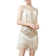 thumbnail image 2 of Womens Dresses Dgankt Flapper Dresses for Women,Lace Round Neck Great Dresses Fringed Roaring 20s Dresses, 2 of 3