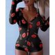 thumbnail image 3 of CHRONSTYLE-monos ajustados de manga larga para mujer, ropa de dormir de una pieza con solapa en el trasero, Sexy, para el Día de San Valentín, 2021, 3 of 4