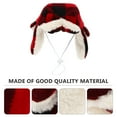 thumbnail image 3 of ADDHAT Adjustable Red Plush Pet Beret Winter Warm Hat for Large Dogs, 3 of 7