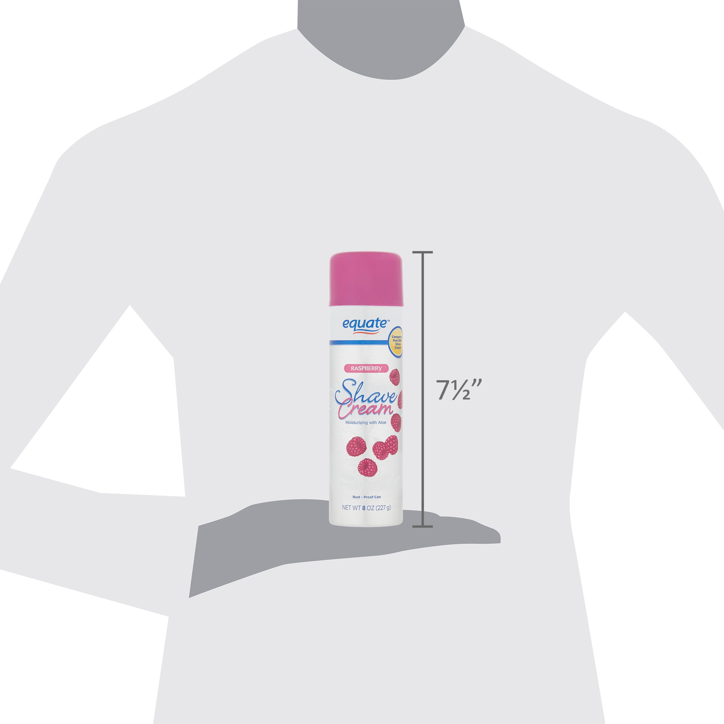 Equate Raspberry Shave Cream, 8 oz