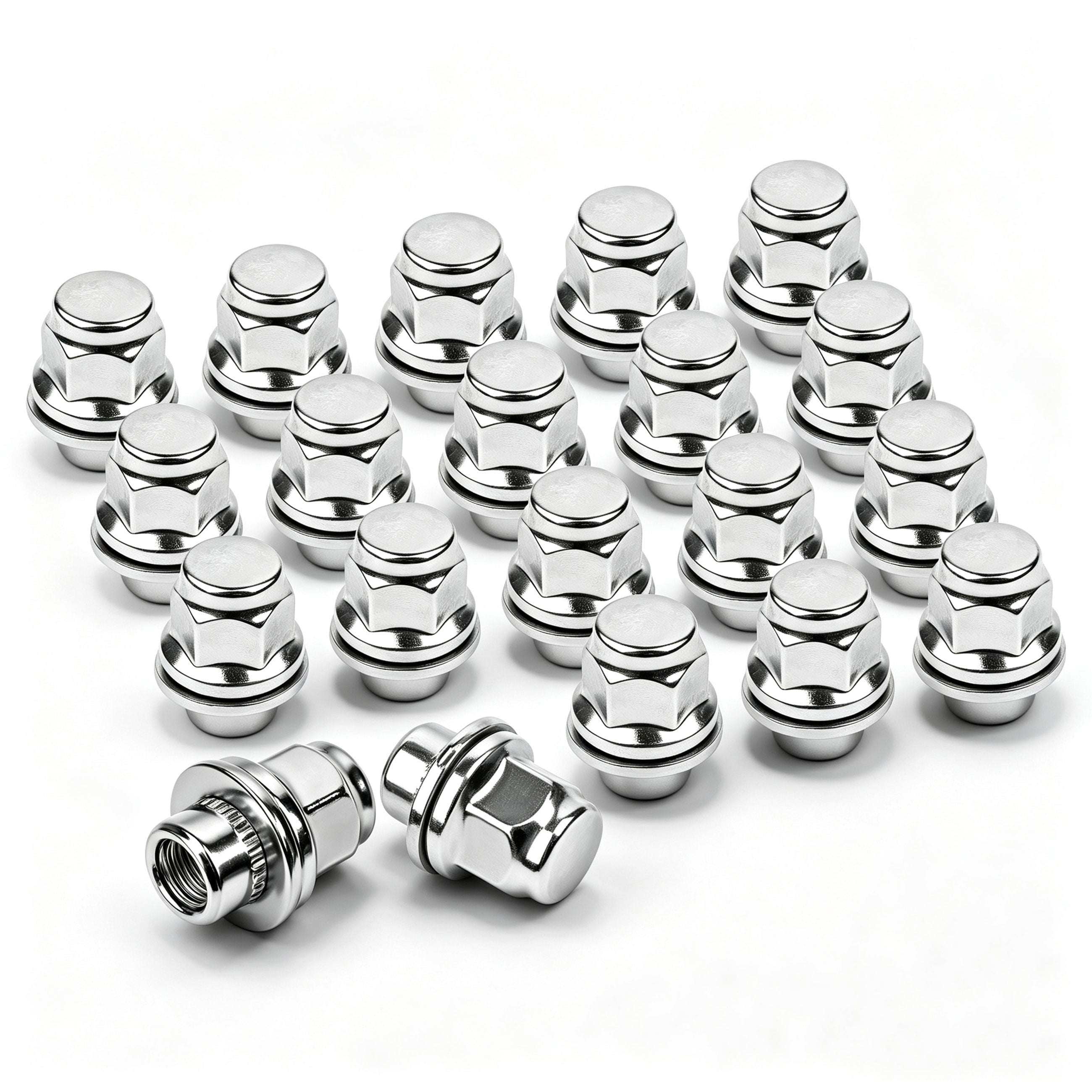 McGard Chrome Wheel Locks, M12 x 1.5, Set of 4 + 1 Key for 2021