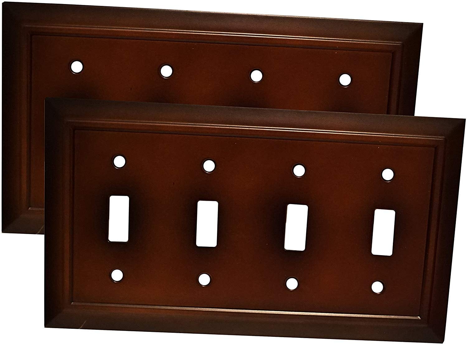 Pack of 2 Wall Plate Outlet Switch Covers by SleekLighting Decorative