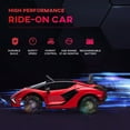 thumbnail image 6 of Kids Bikes Aosom Lamborghini SIAN Licensed Kids Ride On Car, 12V Battery Powered Electric Sports Car Toy with Remote Control, Horn, Music, & Headlights, Red,Kids Riding Toys, 6 of 10